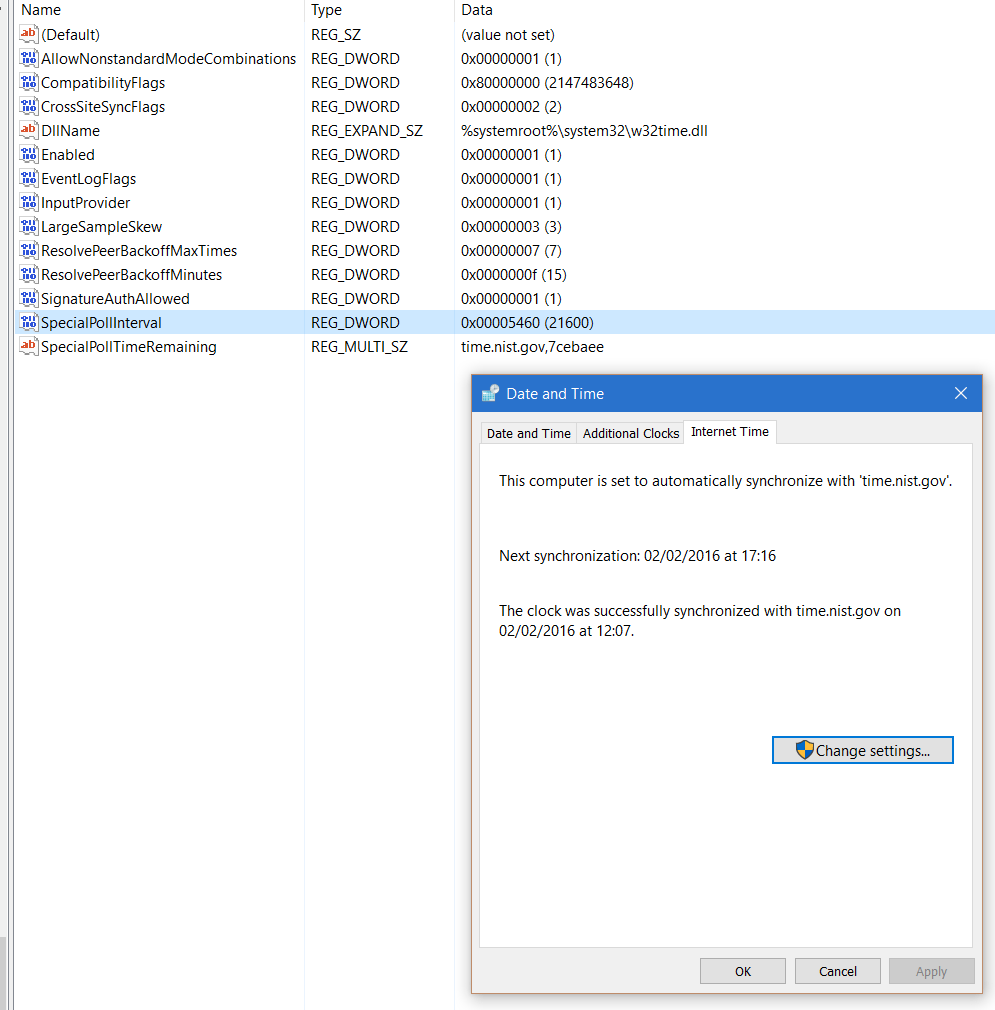Synchronize Clock with an Time Server in Windows 10 Page 2