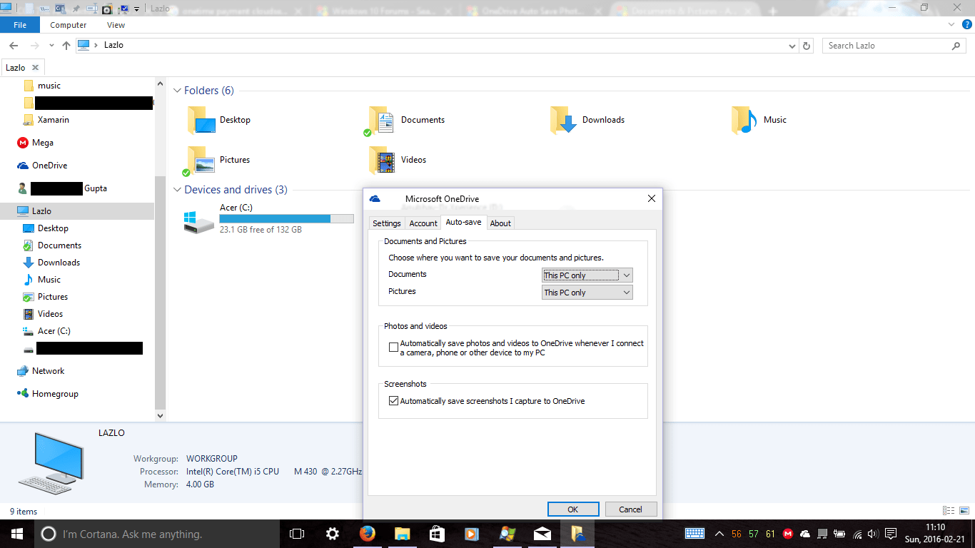 Auto Save Documents to OneDrive or This PC in Windows 10 Tutorials