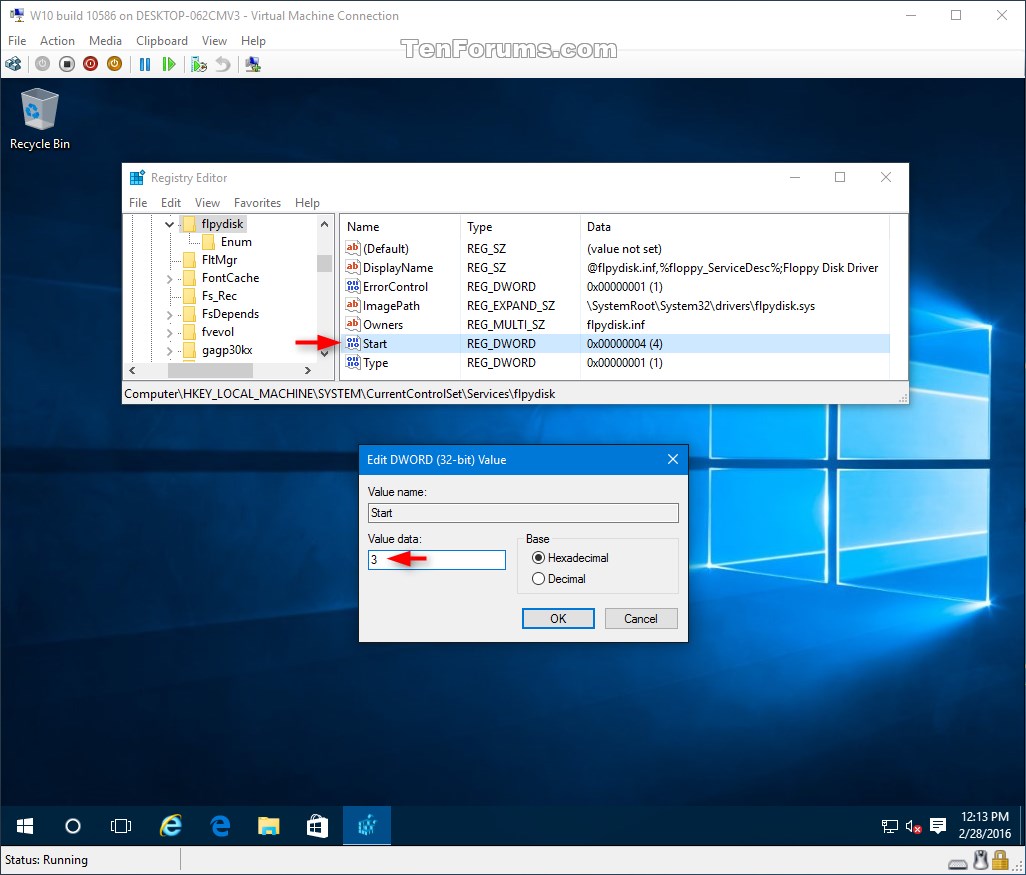 Virtualization Remove Floppy Disk Drive in Windows HyperV Virtual Machine