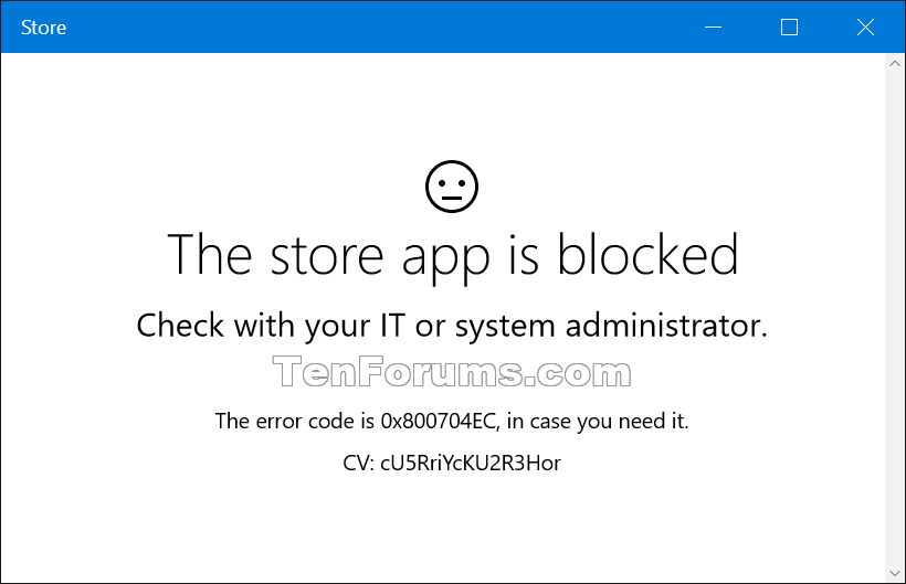 Allow or Block Access to Microsoft Store App in Windows 10 Tutorials