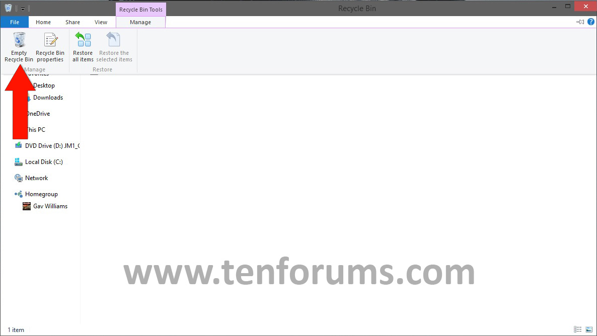 Add Empty Recycle Bin to Quick Access Toolbar in Windows 10 Tutorials