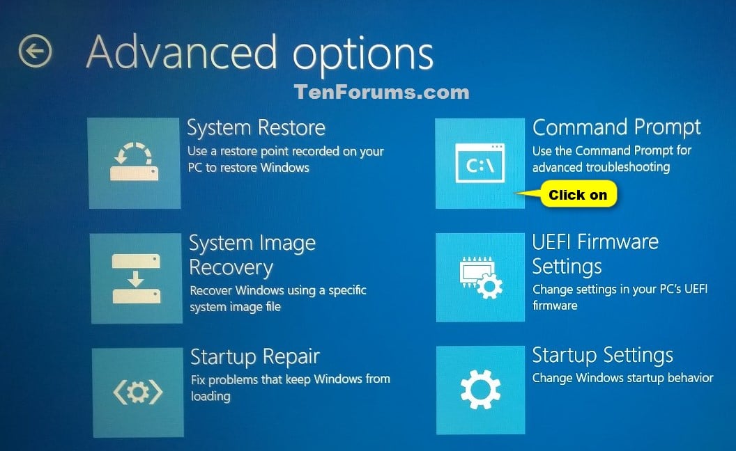 Command Prompt at Boot Open in Windows 10 Windows 10 Forums
