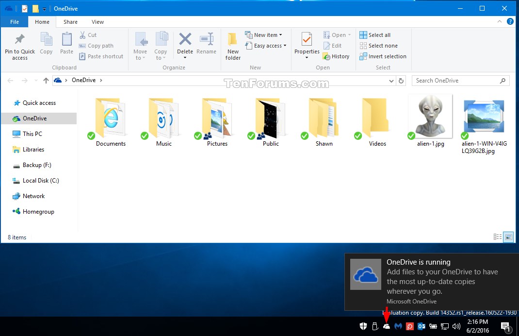 Create OneDrive folder Shortcut in Windows 10 Tutorials