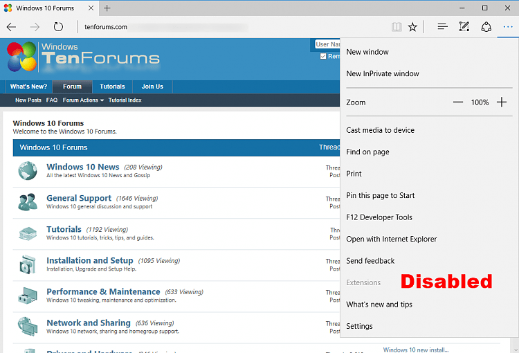 Enable or Disable Extensions in Microsoft Edge Tutorials