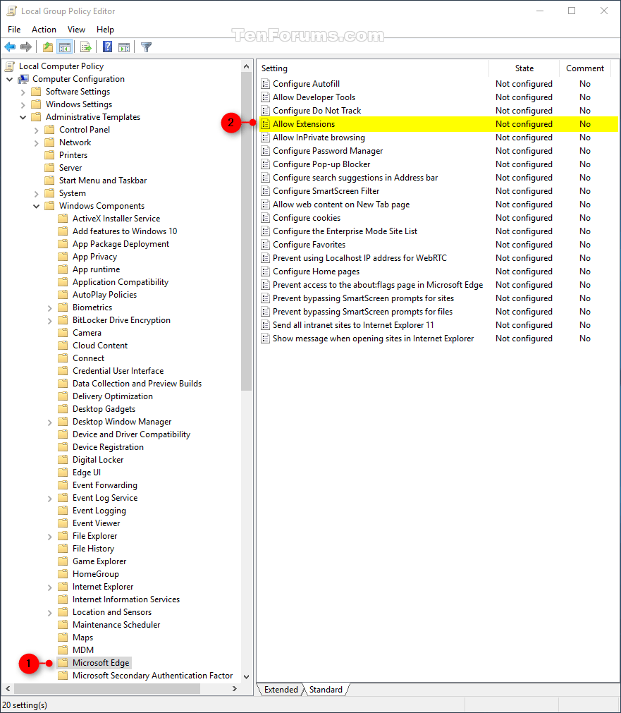 How To Disable Extension Support On Microsoft Edge