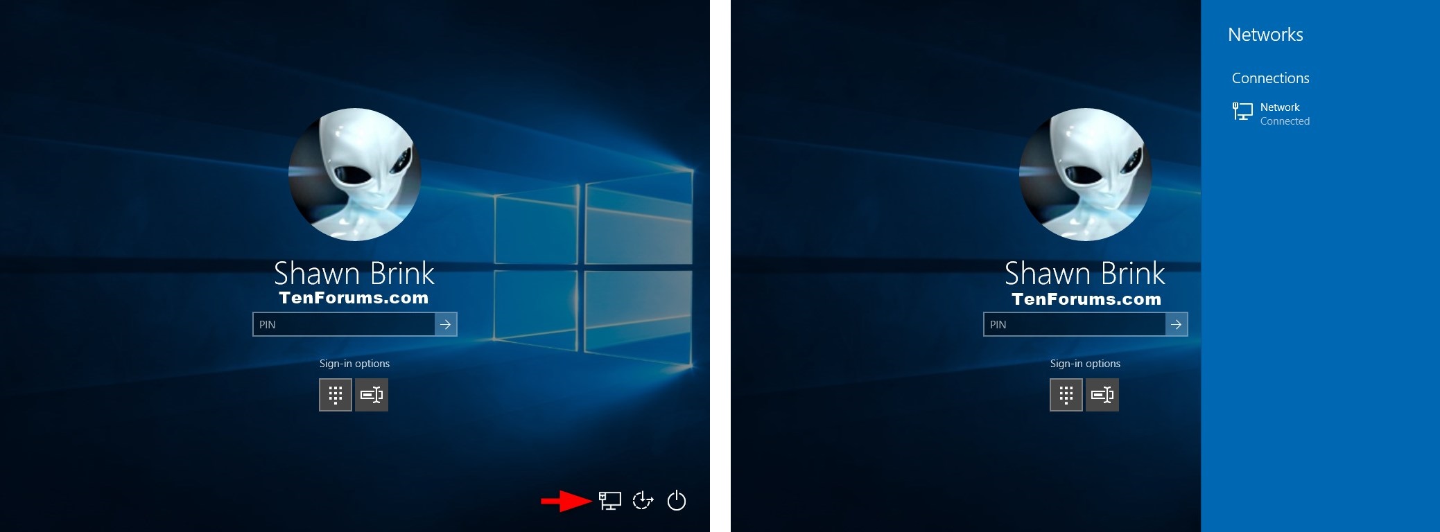 Add or Remove Network Icon on Lock and Signin Screen in Windows 10
