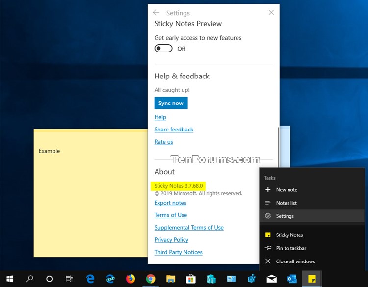 Windows 10 Sticky Notes 3.7.68 gets new show/hide feature in jump list
