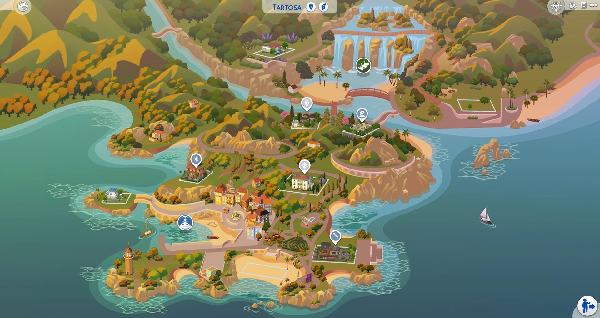 The Sims 4 world San Myshuno list of lots and houses