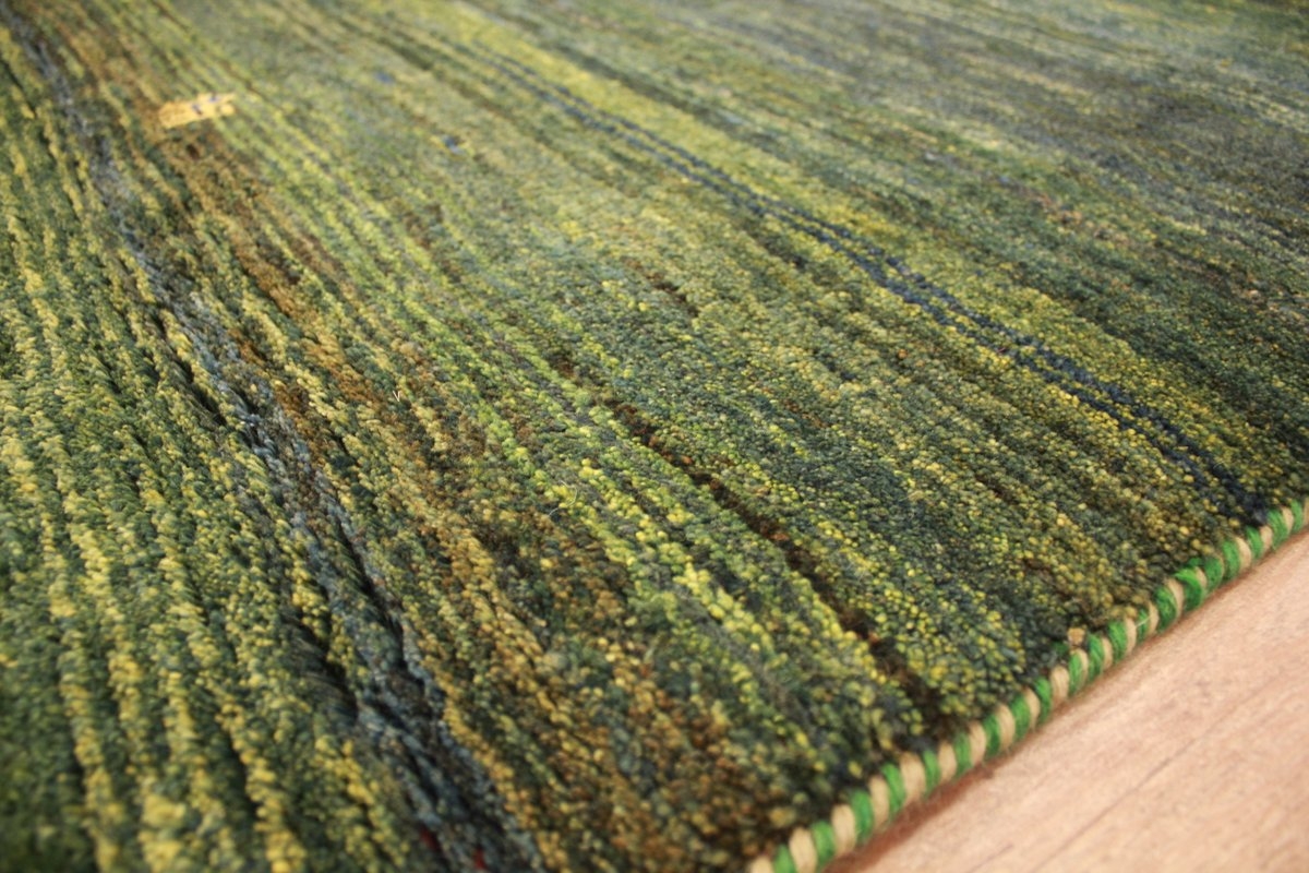 Perserteppich Gabbeh reiner wolle 150x114 cm Grün