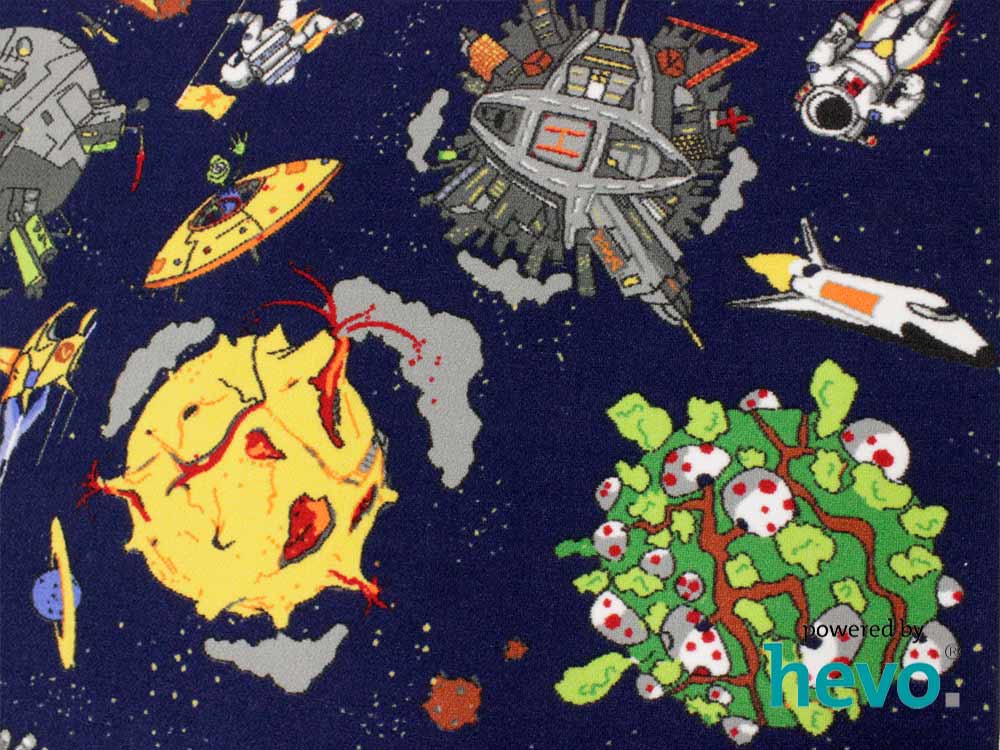 Space Weltraum HEVO ® Teppich Spielteppich Kinderteppich 200x280 cm eBay