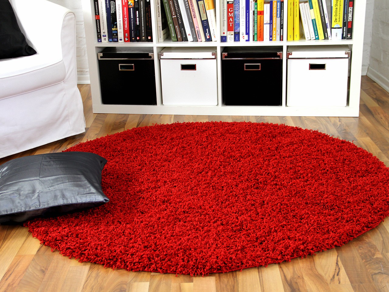 Hochflor Langflor Shaggy Teppich Aloha Rot Rund Teppiche Hochflor