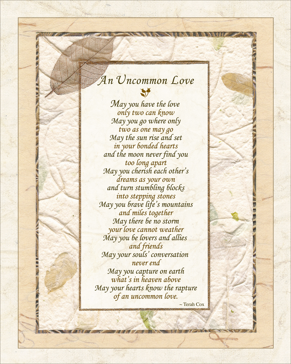 LOVE, wedding poem by Terah Cox