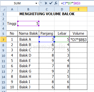 Menggunakan Referensi Sel Absolut Di Microsoft Excel