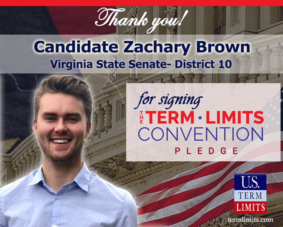 U.S. Term Limits Praises Zachary Brown for Signing Pledge U.S. Term