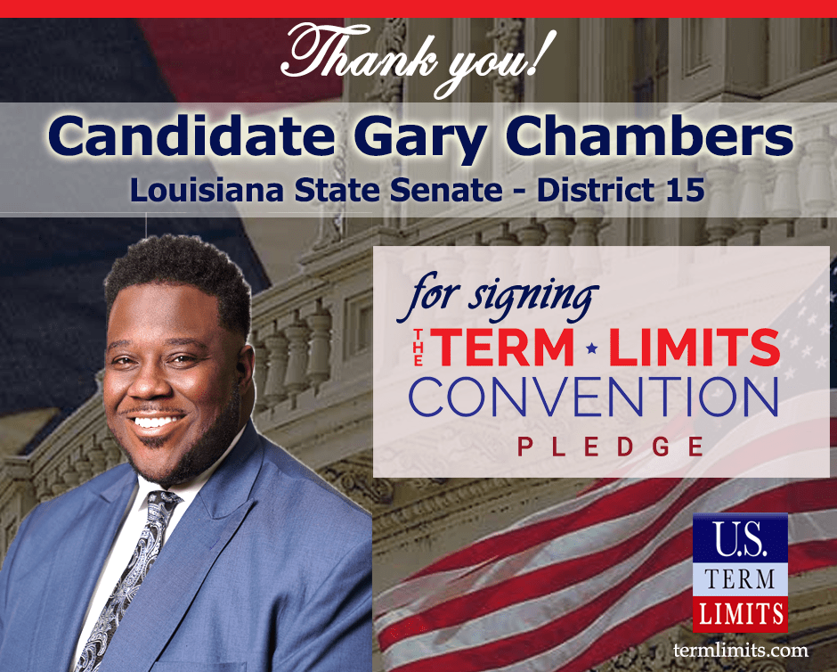 Gary Chambers Pledges to Support Congressional Term Limits U.S. Term