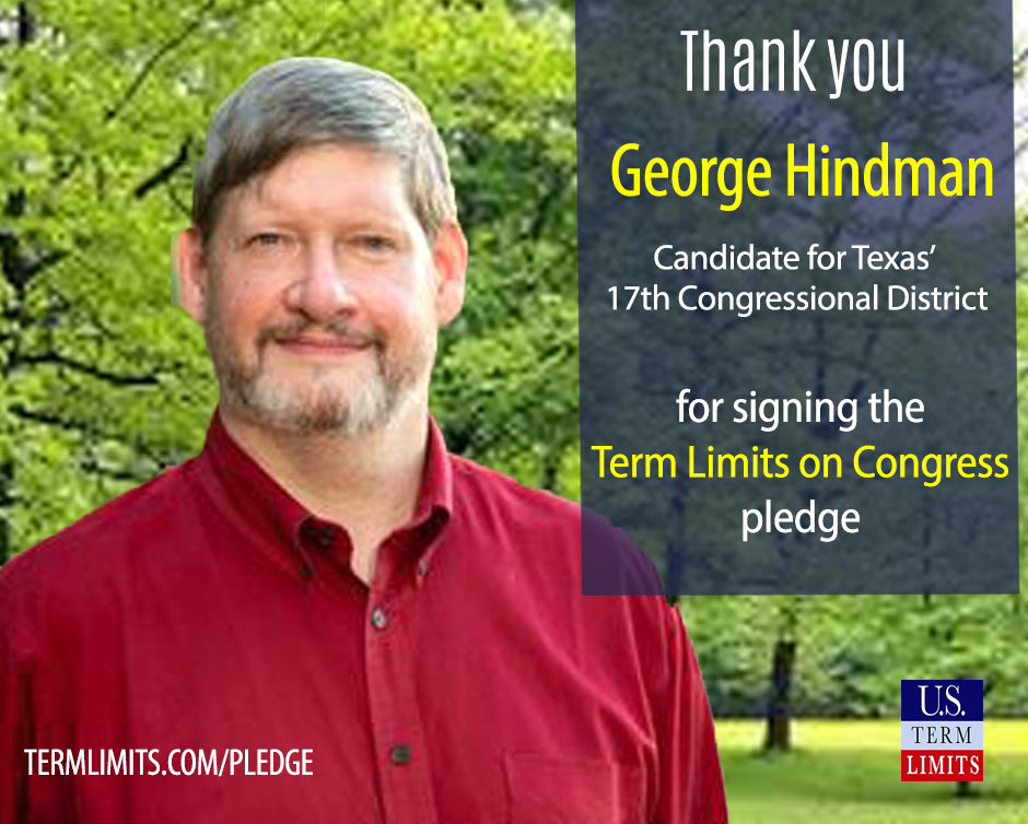 Hindman Pledges to Support Term Limits on Congress U.S. Term