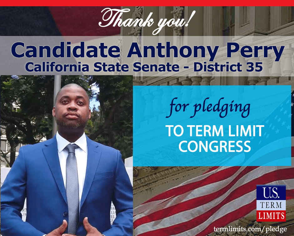 Anthony Perry Pledges to Support Congressional Term Limits U.S. Term