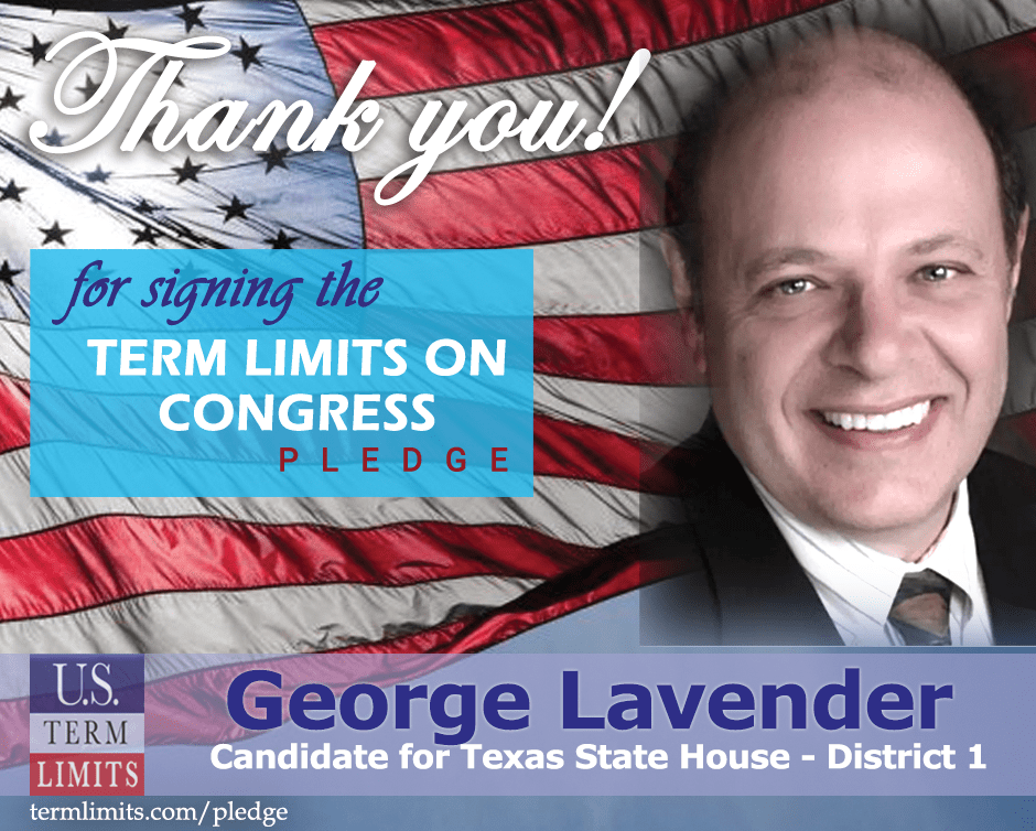 Lavender Pledges to Support Congressional Term Limits U.S
