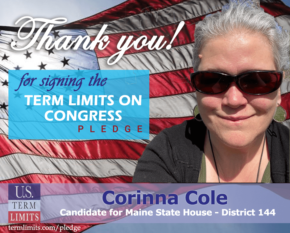 Corinna Cole Pledges to Support Congressional Term Limits U.S. Term