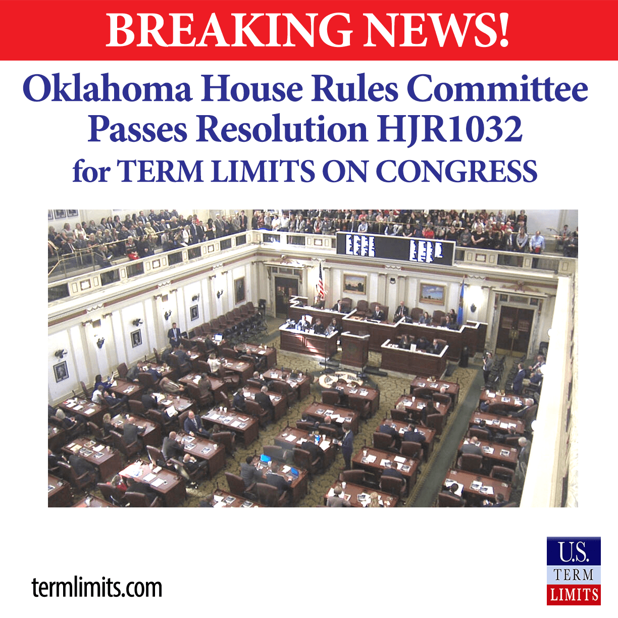 Oklahoma House Committee Passes Resolution to Term Limit Congress U.S