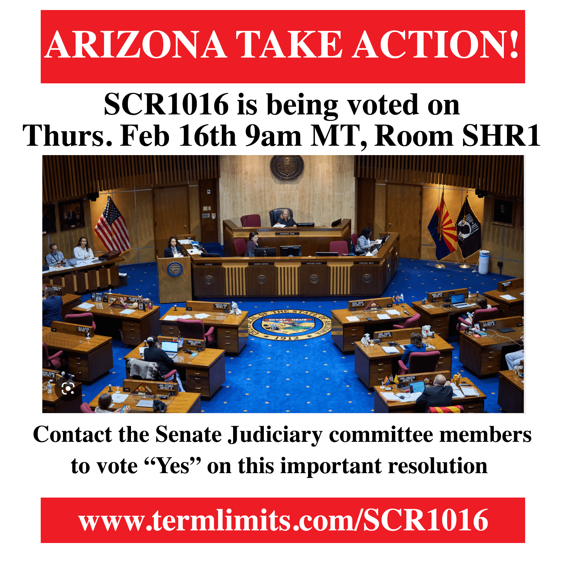 Action Alert Arizona Lawmakers to Vote on Term Limits for Congress U