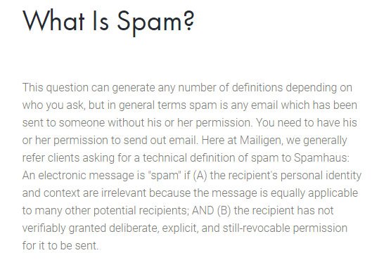 AntiSpam Policies TermsFeed