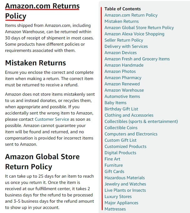 Return and Refund Laws in the U.S. TermsFeed