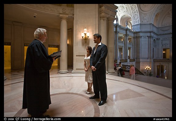 Picture/Photo Civil wedding, City Hall. San Francisco, California, USA