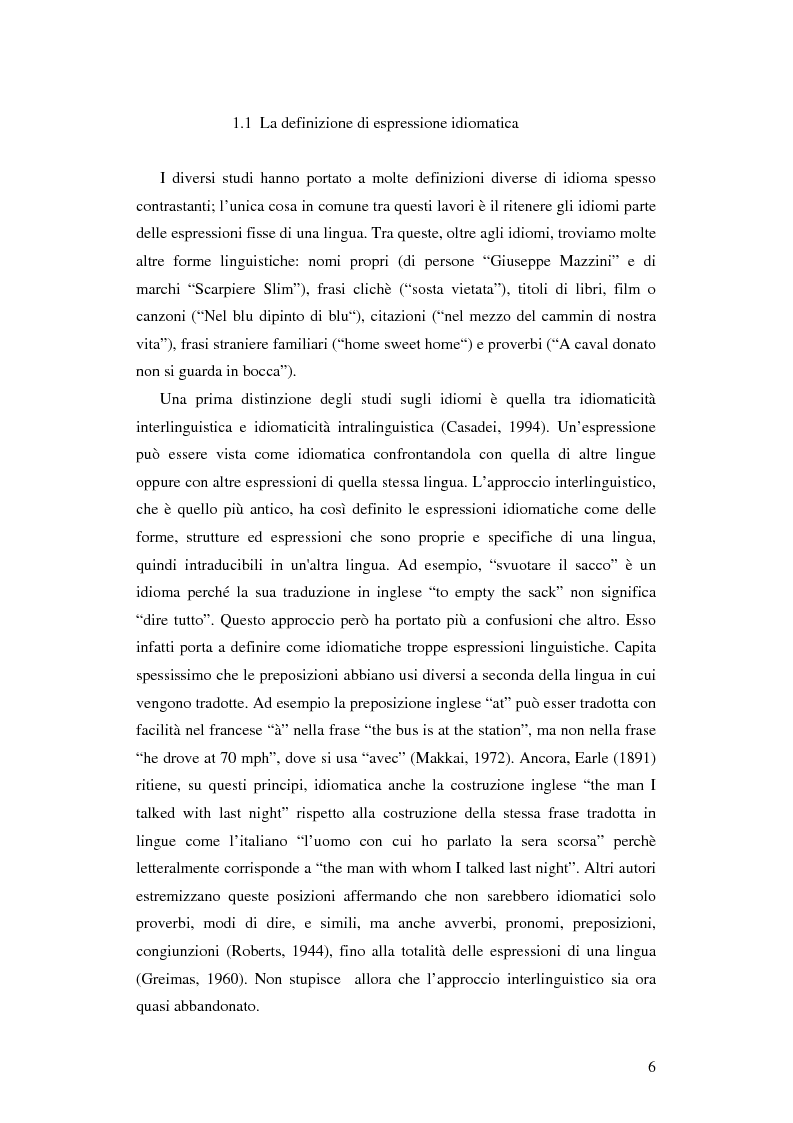 Un’espressione può essere vista come idiomatica