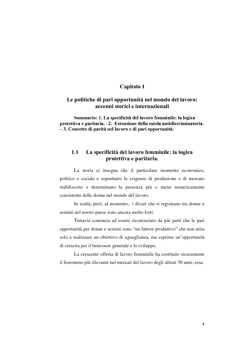 Le Azioni Positive A Tutela Della Posizione Della Donna Nel Mondo Del Lavoro - Tesi Di Laurea - Tesionline 1123_x_793_png