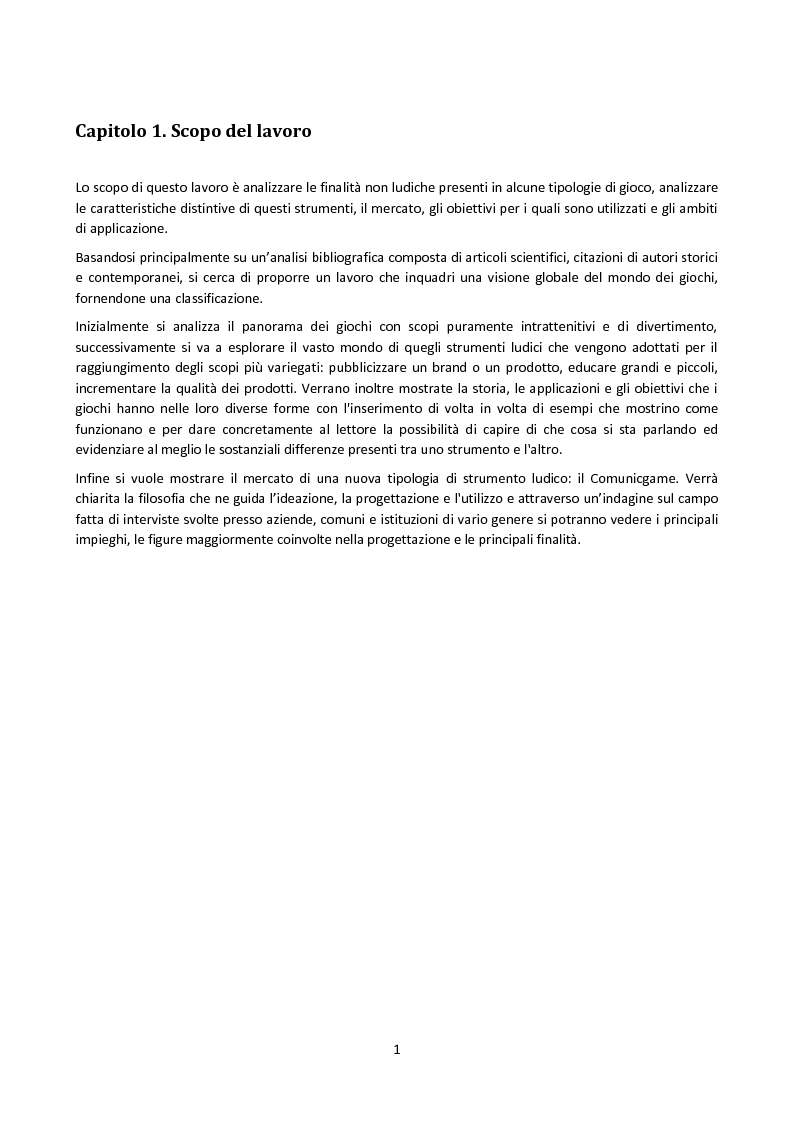 Il gioco come strumento di comunicazione d'impresa Tesi