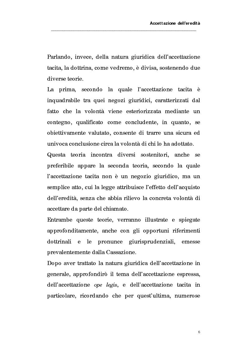 La prima, secondo la quale l’accettazione tacita è inquadrabile tra