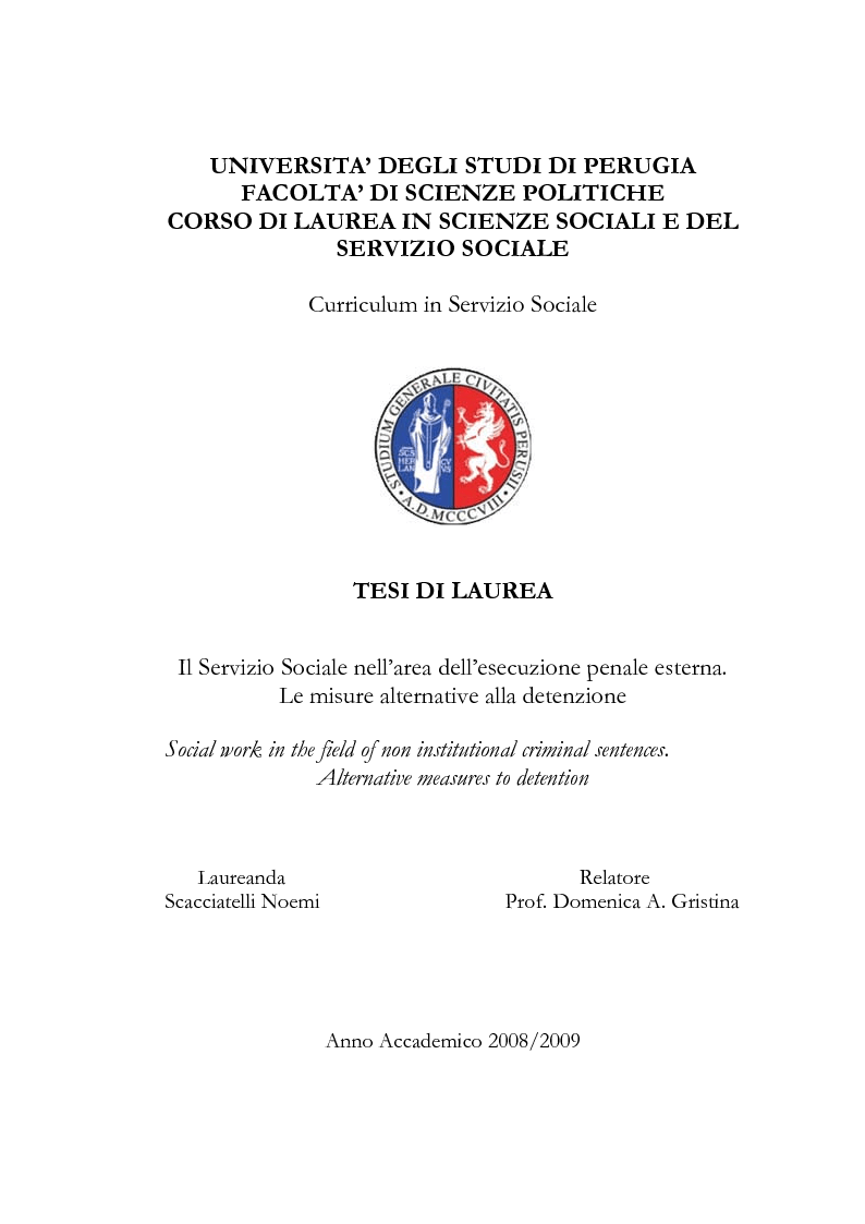 UNIVERSITA’ DEGLI STUDI DI PERUGIA FACOLTA’ DI SCIENZE POLITICHE CORSO