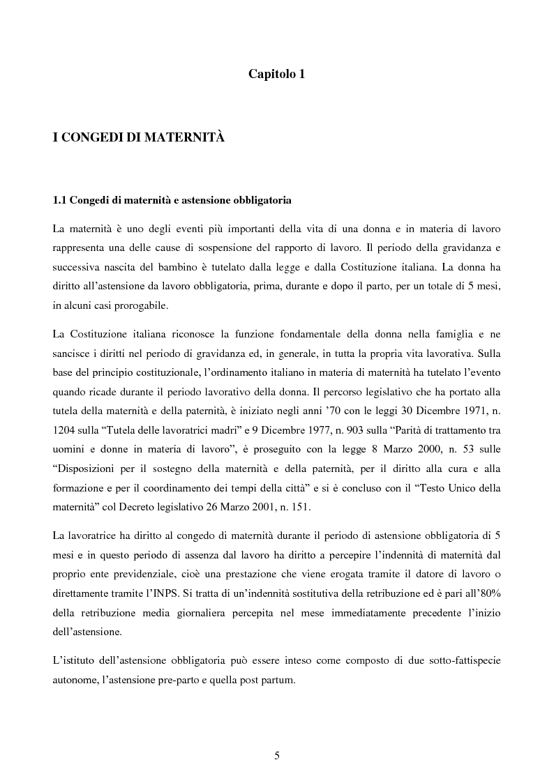 Congedo Di Maternità E Paternità, Congedi Parentali E Strategie Di Conciliazione - Tesi Di Laurea - Tesionline 1123_x_794_png