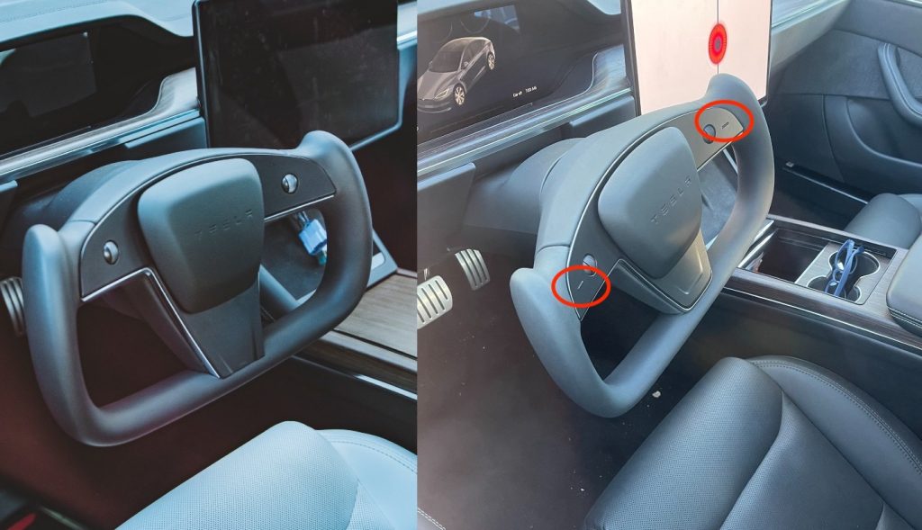 New Tesla Model S Plaid photos reveal small update to the yoke steering