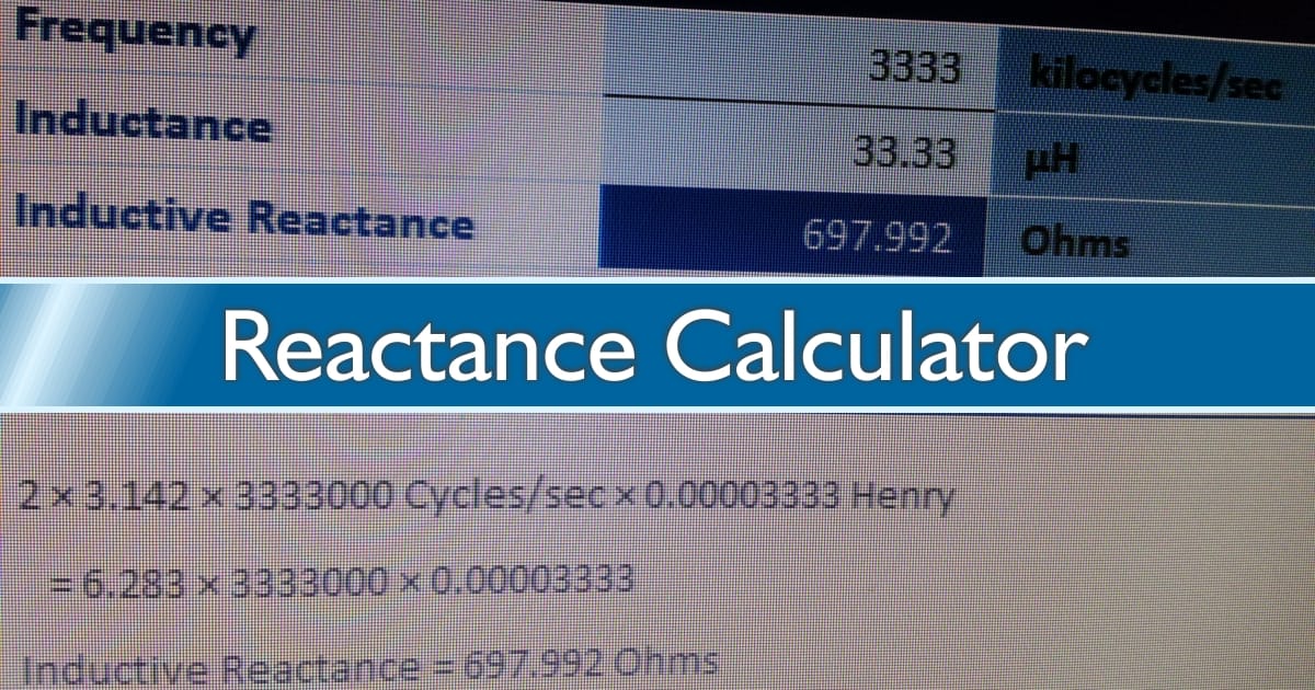 Reactance Calculator Design &amp, Analysis Tesla Scientific