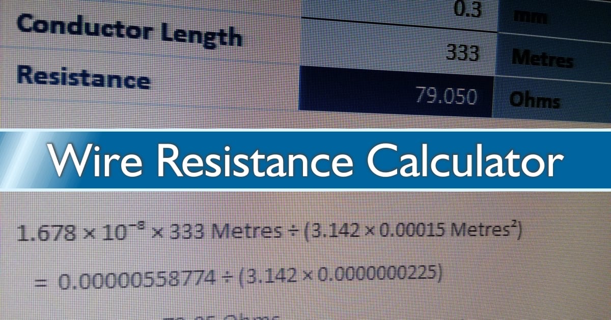Wire Resistance Calculator Design & Analysis Tesla Scientific
