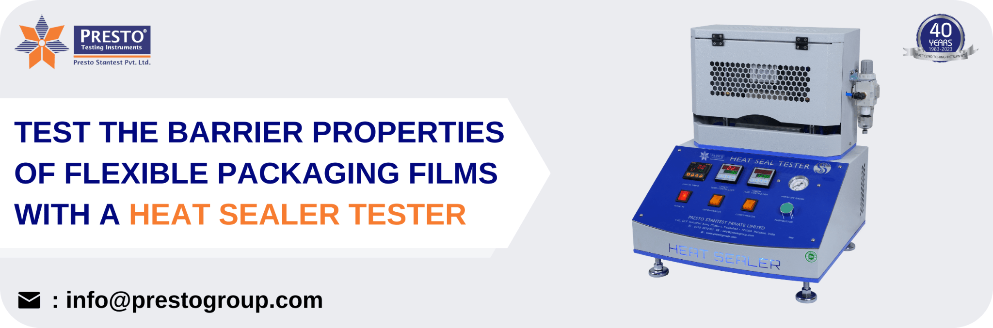Test the barrier properties of flexible packaging films with a heat sealer tester