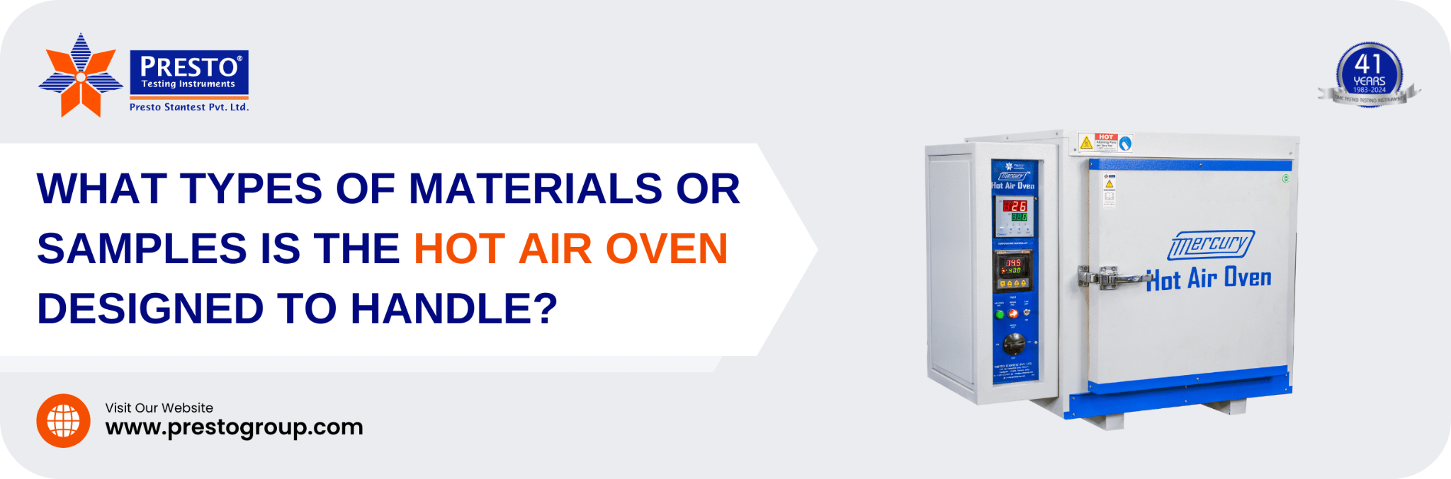 What Types of Materials or Samples is the Hot Air Oven Designed to Handle?