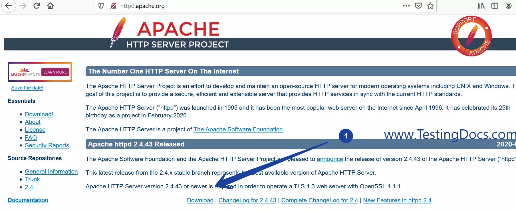 Download & Install Apache HTTP Server on Windows