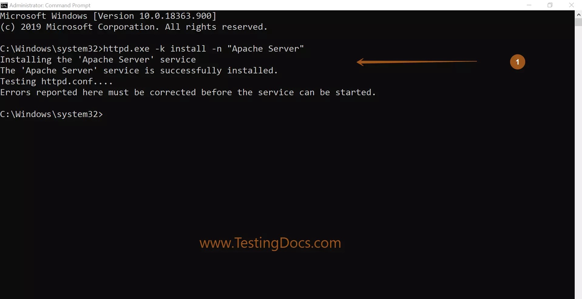 How to create a Windows Service for Apache Server
