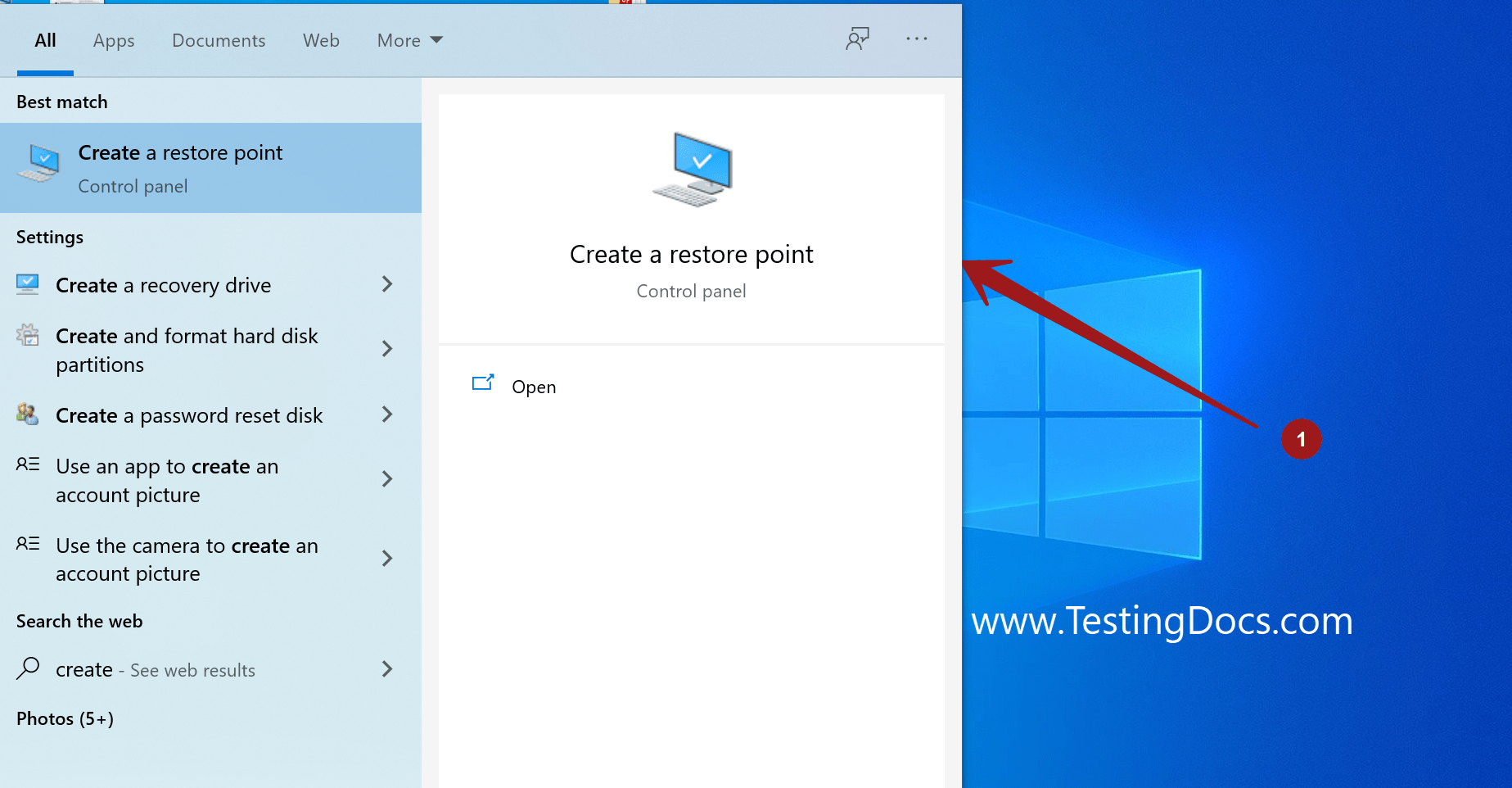 How to create a restore point on Windows 10