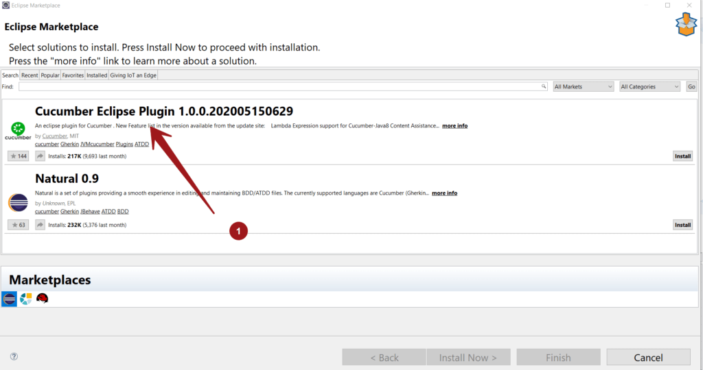 How to install Cucumber Eclipse Plugin?