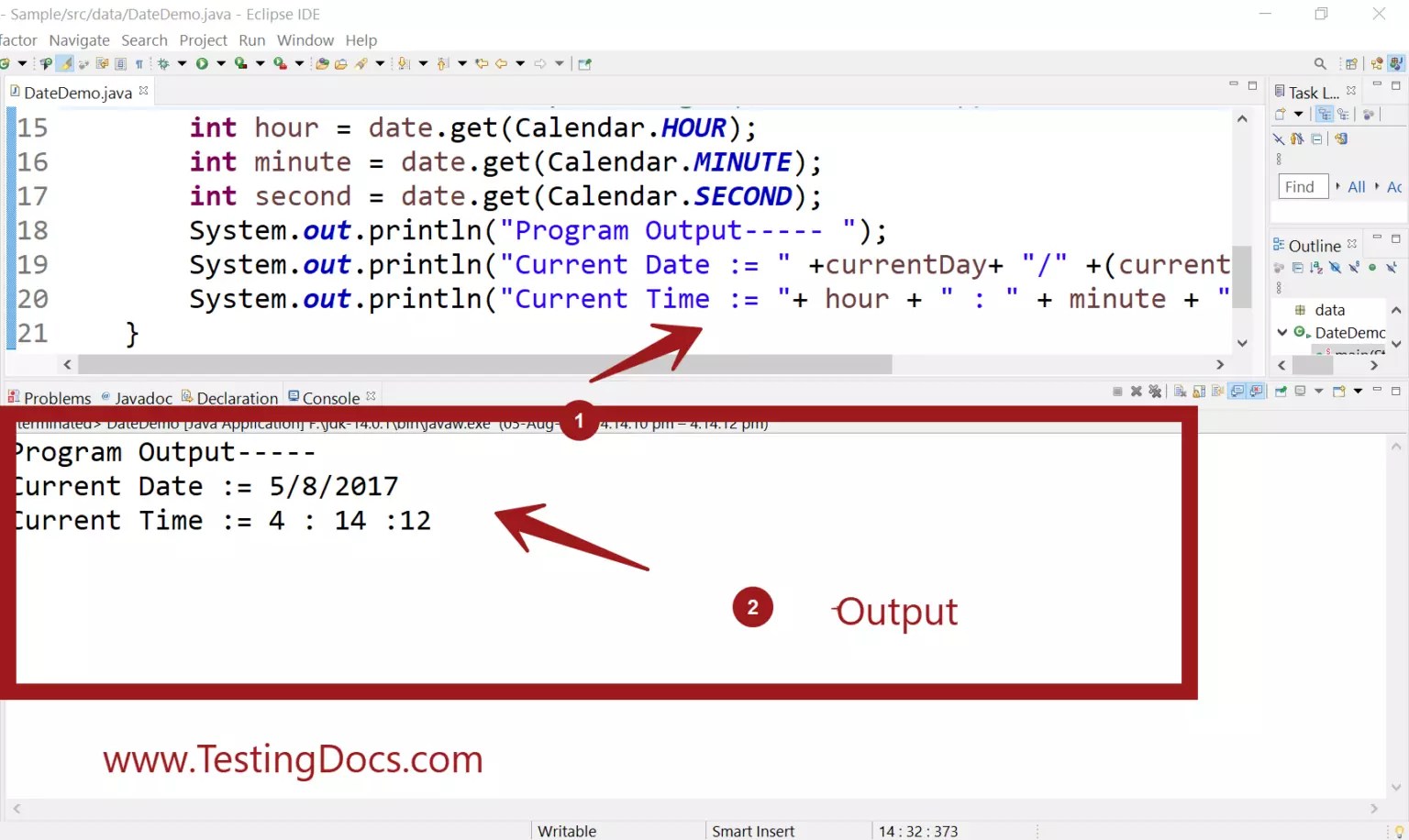Write a java program to display current Date and Time