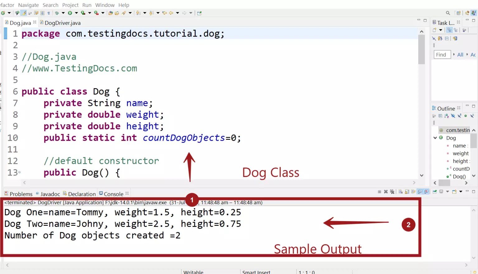 Static variables vs Instance Variables