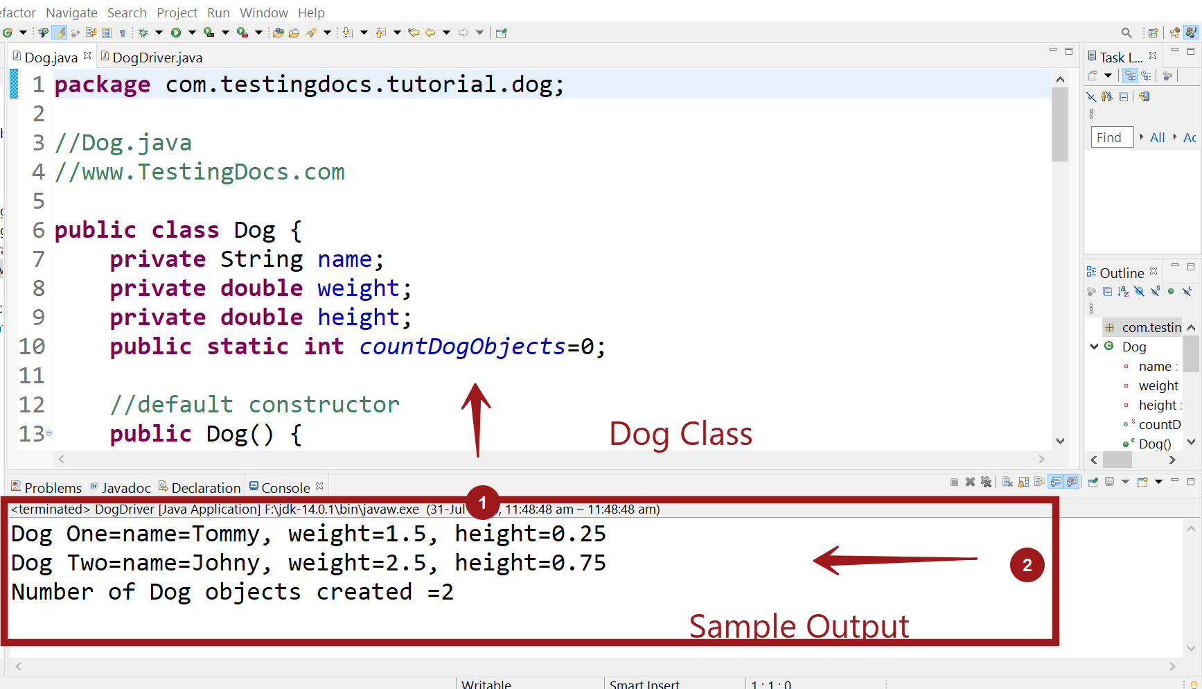 Static variables vs Instance Variables