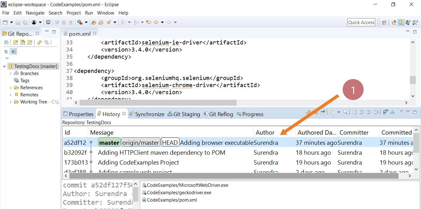 How to commit changes to Git Repository? TestingDocs