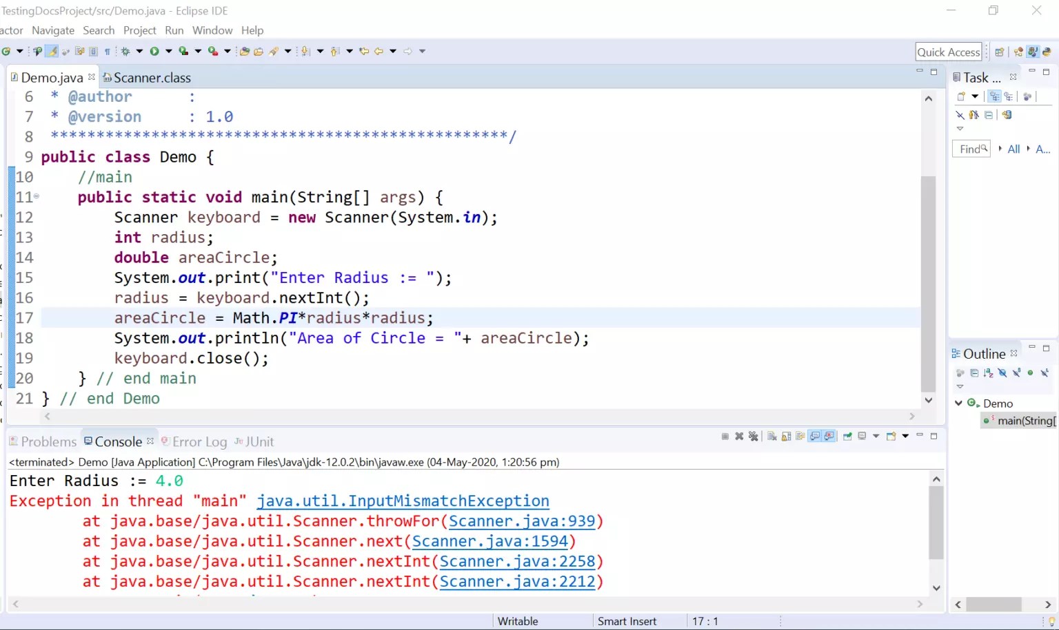 How to fix java.util.InputMismatchException