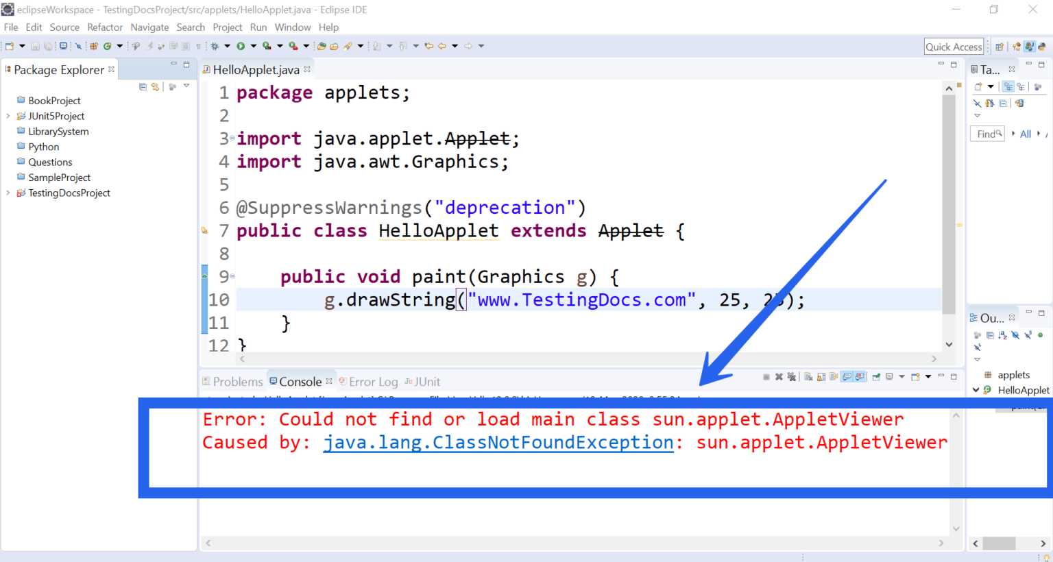 Java Applets are deprecated