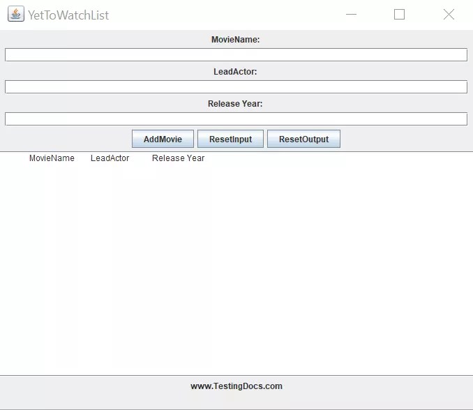 Write a Sample Java Swing Application with GUI components